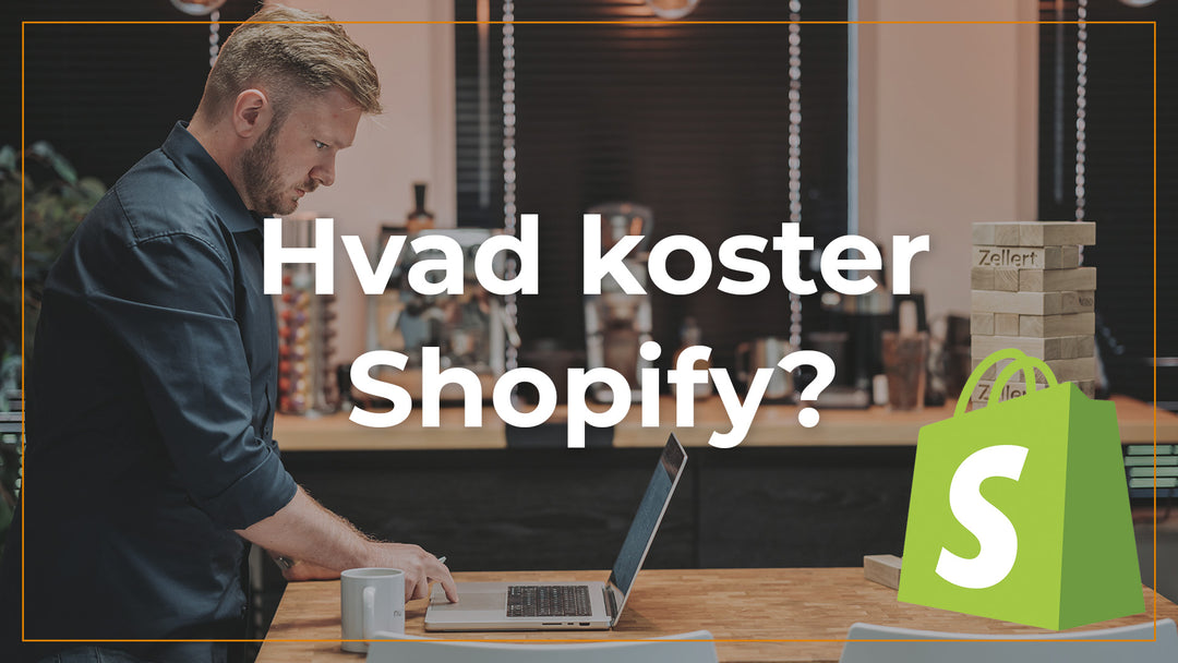 Lasse kigger på computer med Shopify priser
